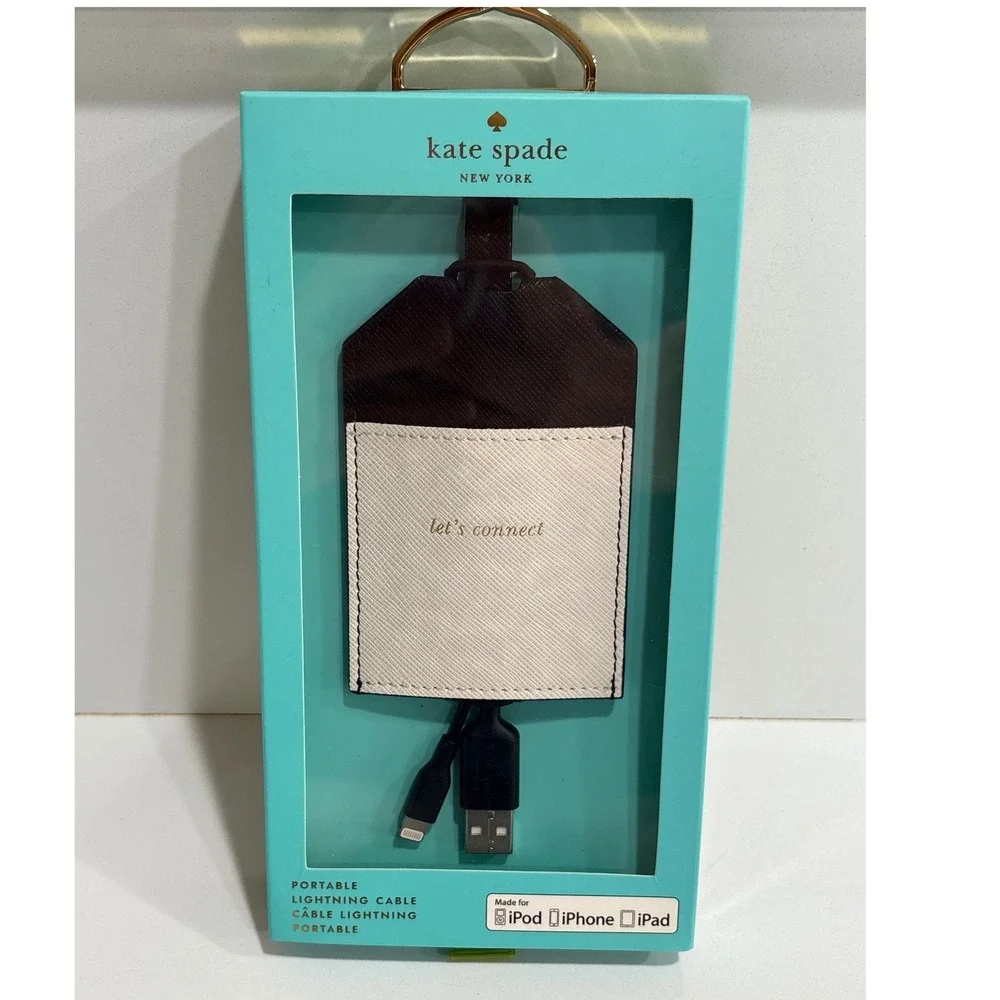 Kate Spade New York Portable Lightning Cable Let's Connect iPhone iPad‎